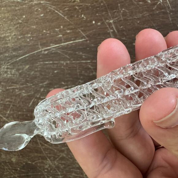 Vintage Blown Spun Glass Single Birthday Candle Keepsake 5 inches tall - Picture 4 of 8